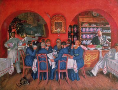 Moscow Cafe by Boris Mikhailovich Kustodiev